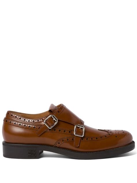 Miu Miu Leather Brogue Shoes 